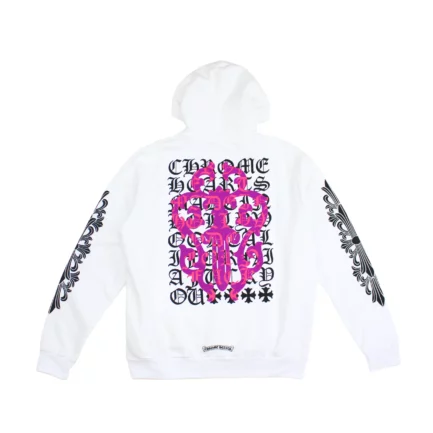 CH Eye Chart Pink Dagger Pullover Hoodie White