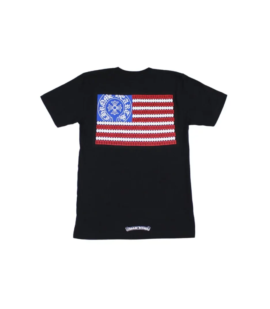 Chrome Hearts American Flag Dagger T-Shirt Black