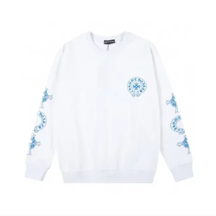 Chrome Hearts Blue Logo Crewneck Sweatshirt