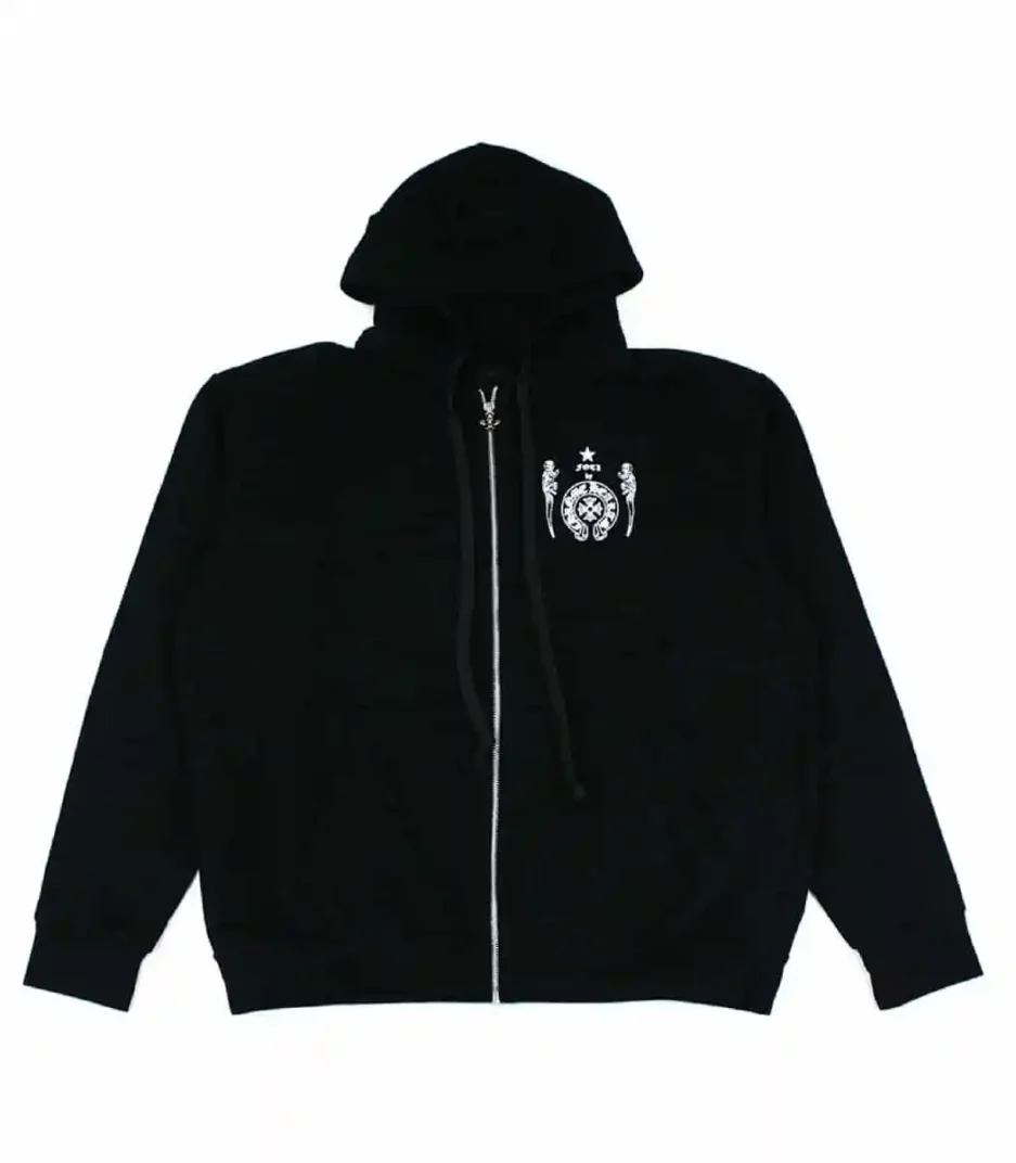 Chrome Hearts Foti Harris Teeter Space Suit Zip Black Hoodie