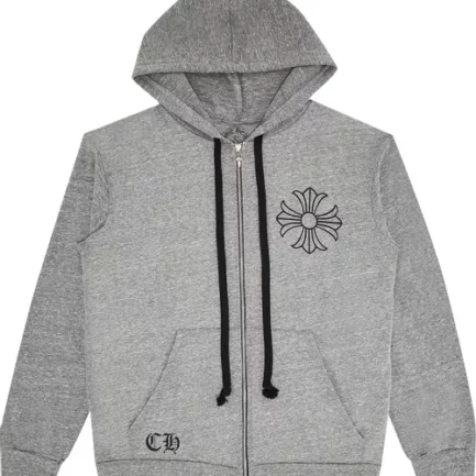 Chrome Hearts Framed Plus Cross Grey Hoodie