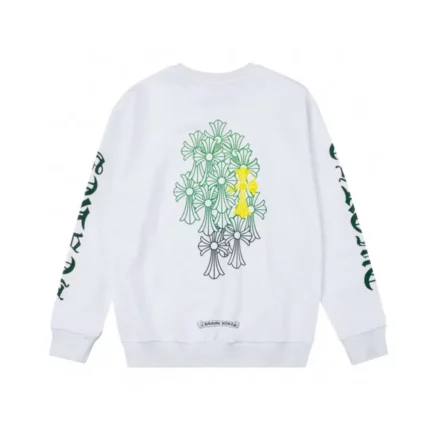 Chrome Hearts Green Crosses Crewneck Sweatshirts