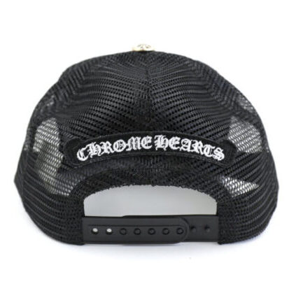 Chrome Hearts Leather Star Trucker Hat – Black/White