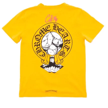 Chrome Hearts Matty Boy Call Me T-Shirt Yellow Orange