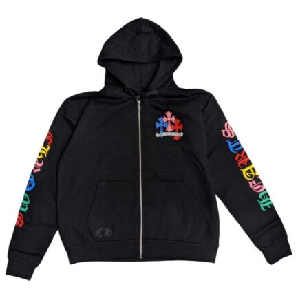 Chrome Hearts Multi Color Cross Cemetery Zip Up Hoodie