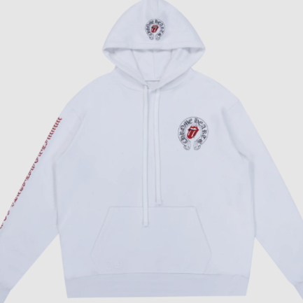 Chrome Hearts Rolling Stones Hoodie White