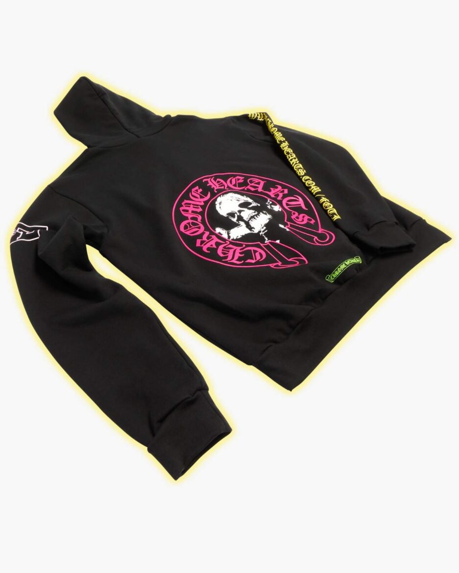 Chrome Hearts Foti Printed Big Logo Black Hoodie