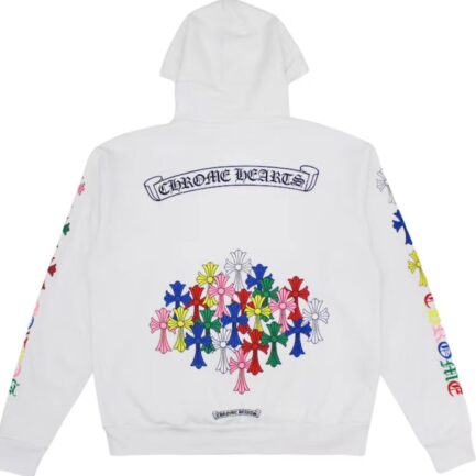Chrome Hearts Multi Color Cross Hoodie White